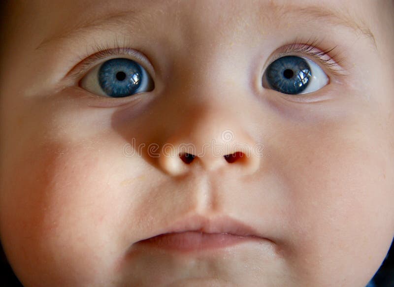 Close Up of Baby Boy`s Face with Blue Eyes Stock Image - Image of infant,  adorable: 131358641