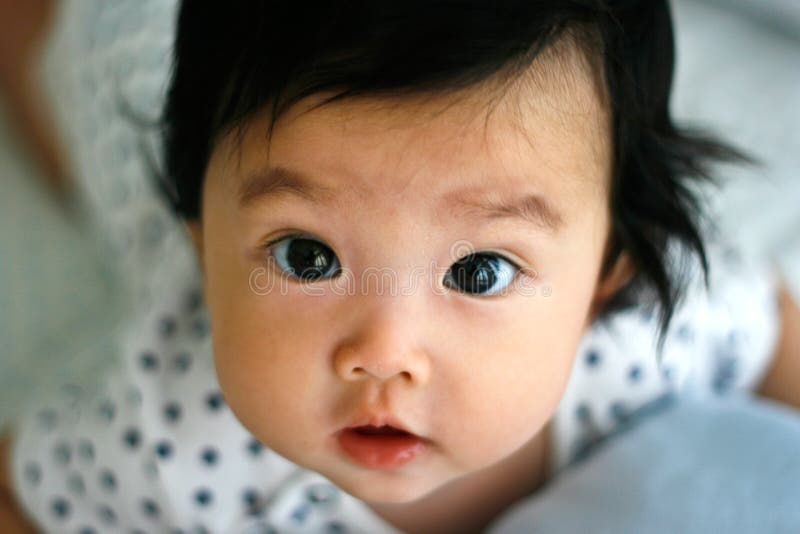 Close up baby portrait