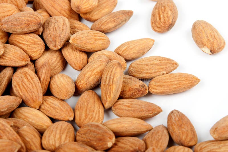 Close-up background almonds 3 stock photography