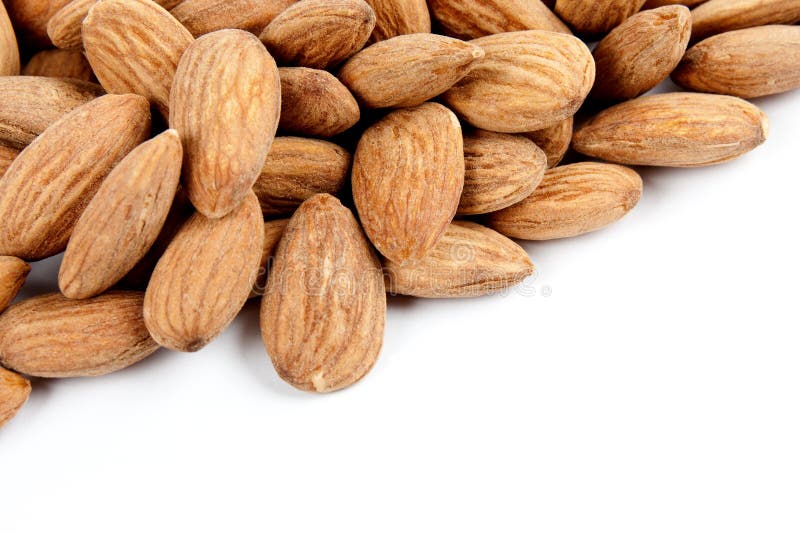 Close-up background almonds royalty free stock photo
