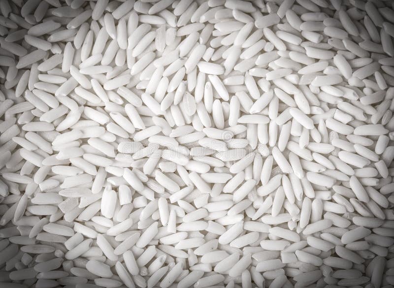 Close Up of Background of White Wild Rice. Selective Focus Stock Photo