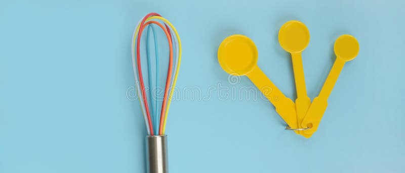 Close Up of Baking Utensils Tools and Cooking Concept Stock Photo