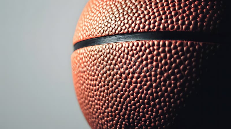 Dramatic close-up of basketball texture for sports marketing or graphic design projects with powerful visual appeal stock illustration