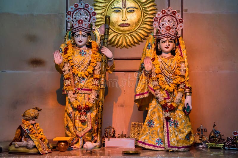 Rama and Sita figures interior decoration stock photos