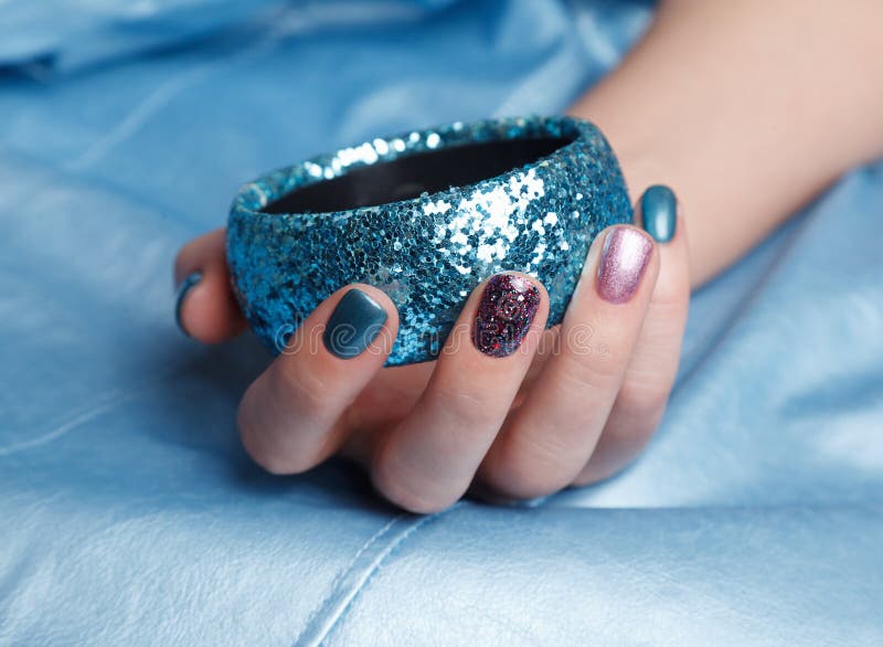 Closeup of Beautiful Nails Stock Photo Image of manicured, leather