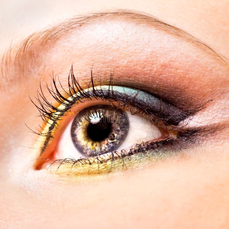 Close-up of beautiful womanish eye