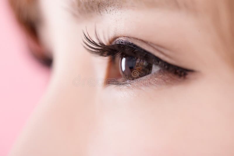 Close up of woman eyelashes stock images Close up of woman eyelashes stock images