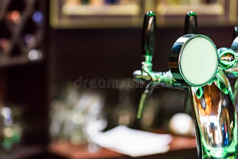 Close up of beer tap in modern bar. Close up of beer tap in modern bar
