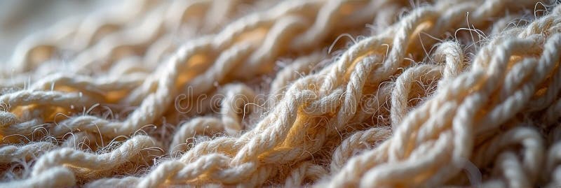 Close-up of beige textured rope twine fibers royalty free illustration