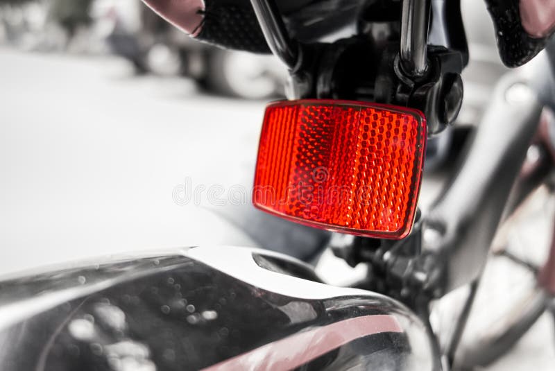 Closeup Of Bicycle Rear Reflector Stock Image Image of wheel, bike