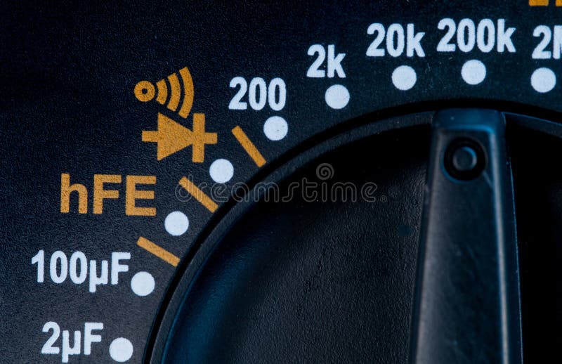 Close up of a black digital electronic multimeter stock photography