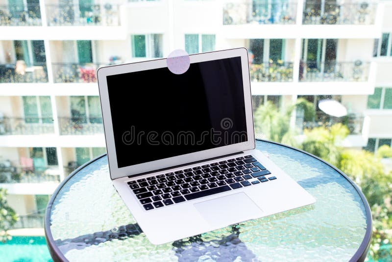 Close up blocks the covered webcam with a white sticker tape royalty free stock images Close up blocks the covered webcam with a white sticker tape royalty free stock images