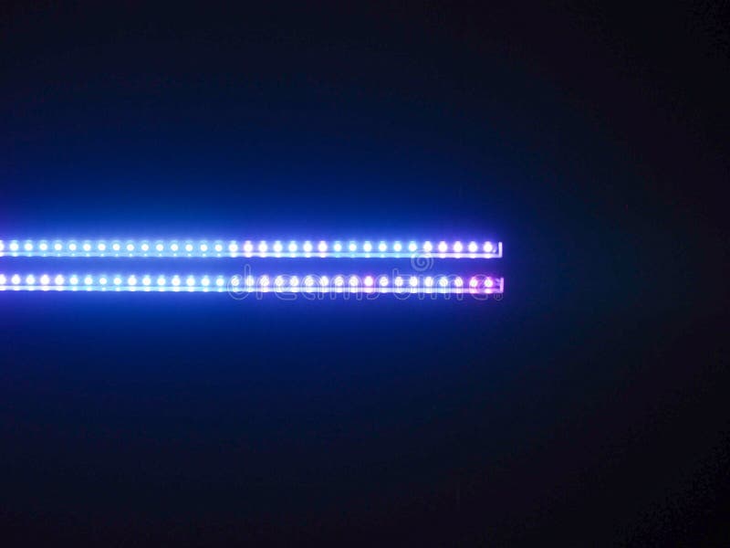 Close Up on Blue LED Light in Black Background Stock Photo Image of