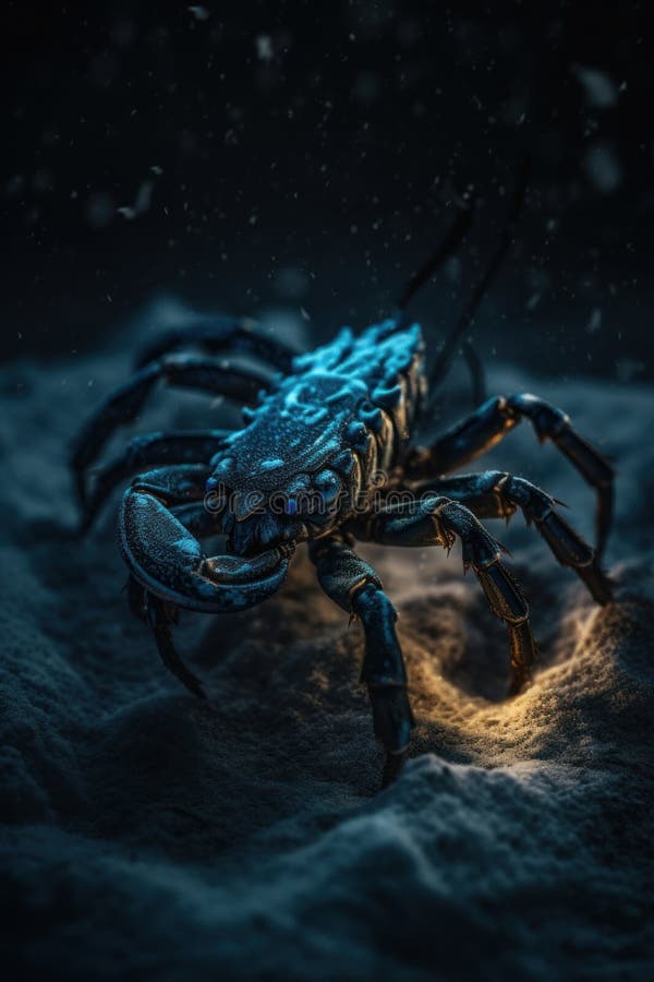 Download Intense Red Scorpion on Dark Background Wallpaper | Wallpapers.com