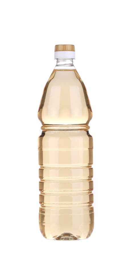 Close up of bottle with apple vinegar