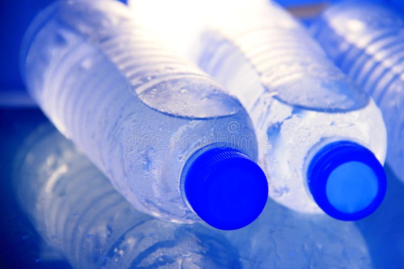 Close-up at bottled water