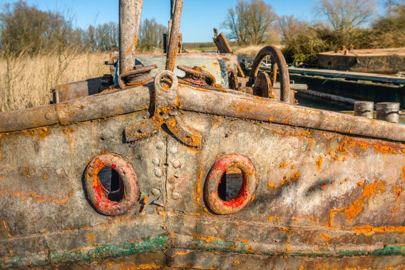 Closeup of a ship`s bow