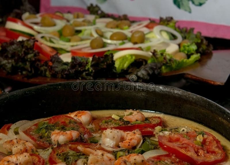 Close-up Braziliaanse Moqueca royalty-vrije stock afbeelding Close-up Braziliaanse Moqueca royalty-vrije stock afbeelding