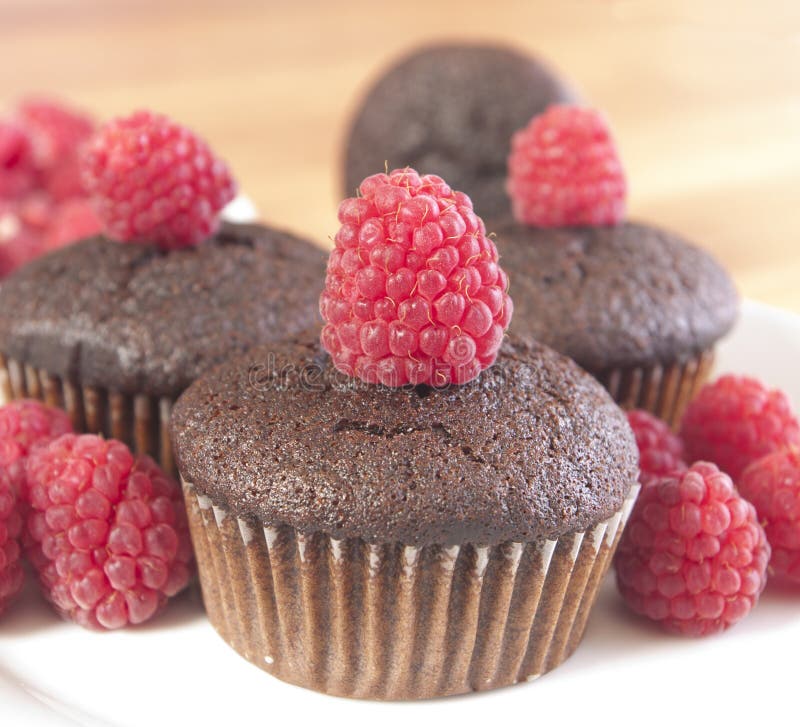 Close up brown muffins