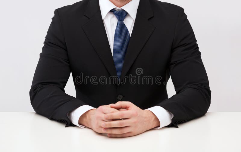 Close up of buisnessman in suit and tie