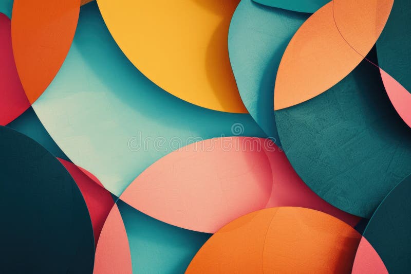 A close up of a bunch of paper circles, suitable for various design projects stock images