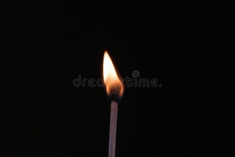 Close Up of a Burning Match Stock Image Image of matchstick