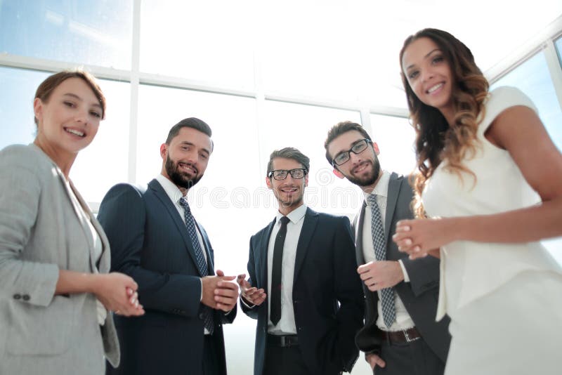 Close Up.business Team Standing in the Office Stock Photo Image of