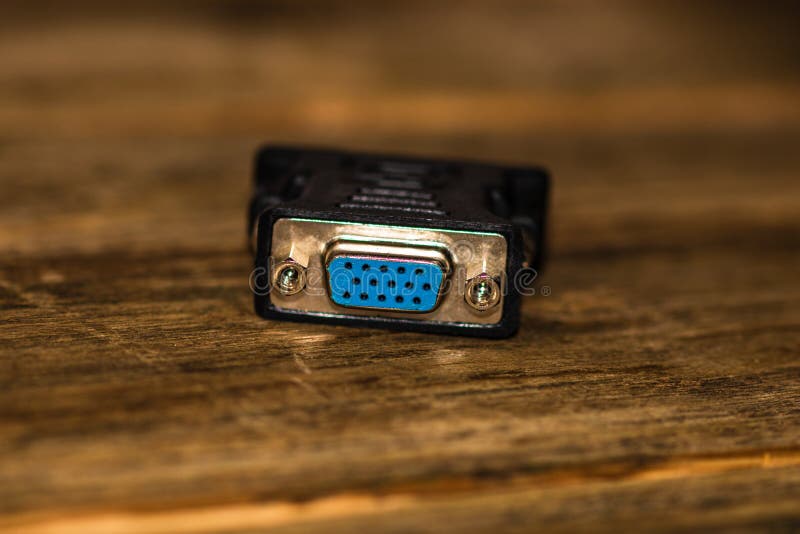 Close Up of a Cable VGA Jack Stock Photo Image of monitor, graphic