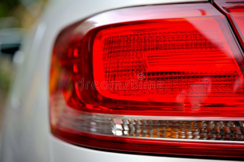Close Up of Car Red Brakes Lights Stock Photo Image of abstract