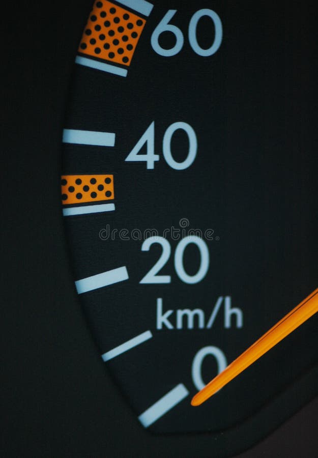 Close up of car speedometer se