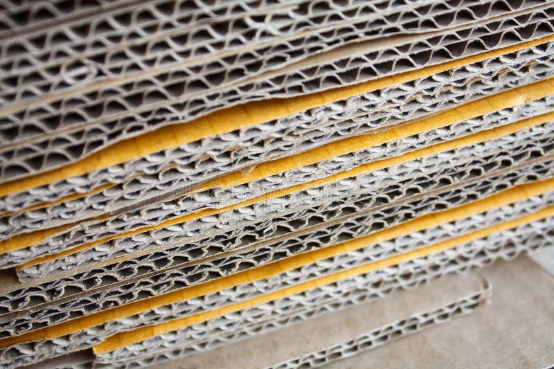 Cardboard stack royalty free stock photo