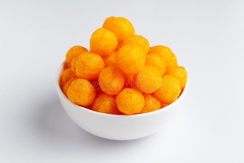 Airy Cheese Balls stock image. Image of puff, crunchy - 19345051