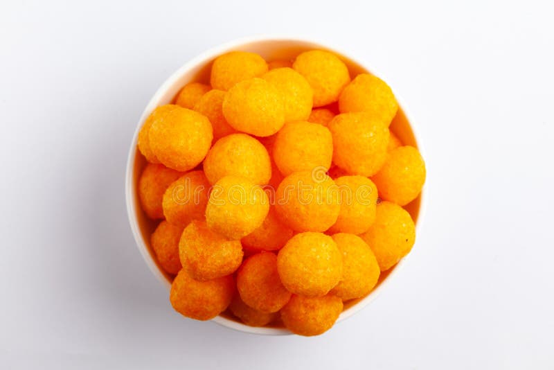 Cheese balls snack stock photo. Image of food, background - 113249498