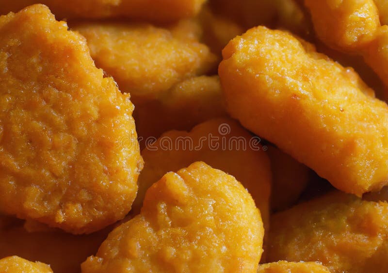 Close Up of Chicken Nuggets Created Using Generative Ai Technology