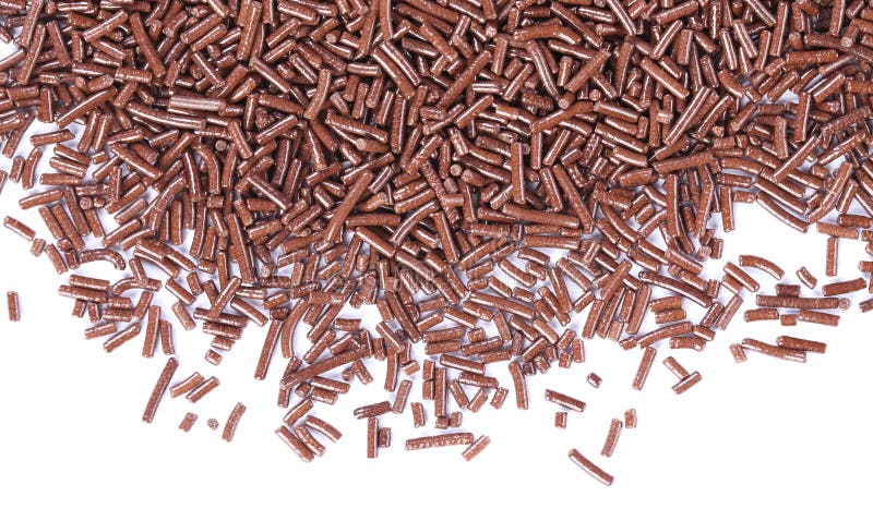 Close up of chocolate sprinkles.