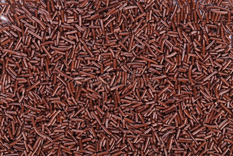 Close up of chocolate sprinkles.