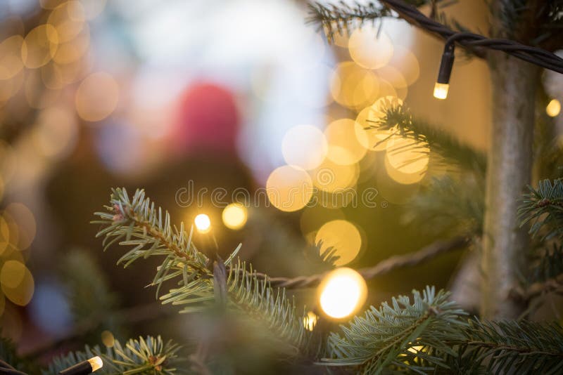 Christmas market in Salzburg, decoration,  lights and city flair