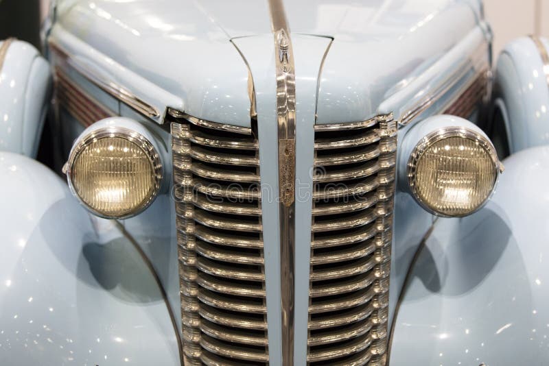A Close Up of a Classic Vintage Car Headlight Stock Image Image of historic, antique 189855089