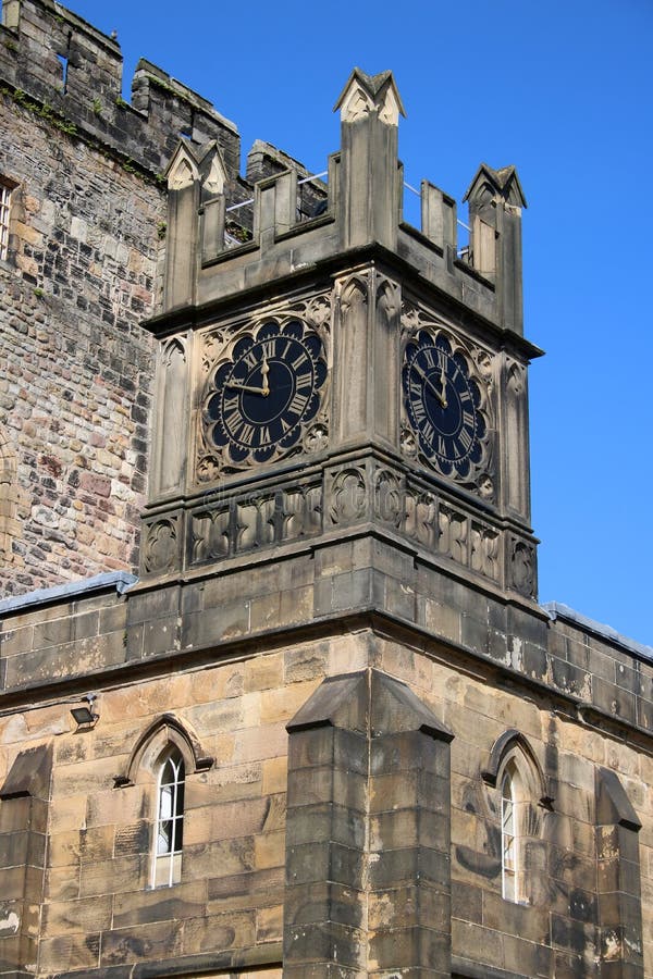 Close Up of Clock Tower Inside Lancaster Castle Stock Photo Image of