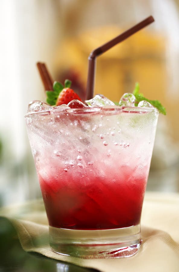 Close Up Cold Strawberry Juice Stock Image Image of healthy, beverage 42377701