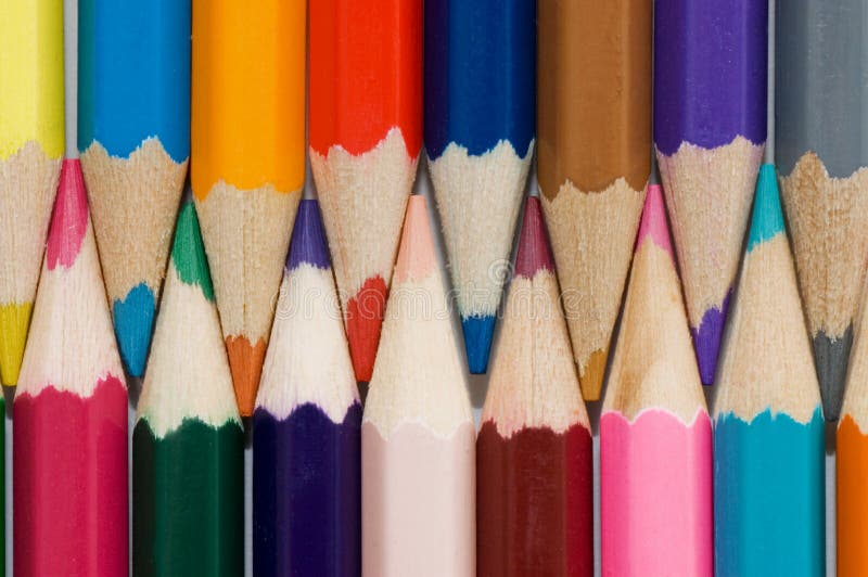 Row of Pastel Colored Pencils Stock Image Image of pattern, crayons 5011843