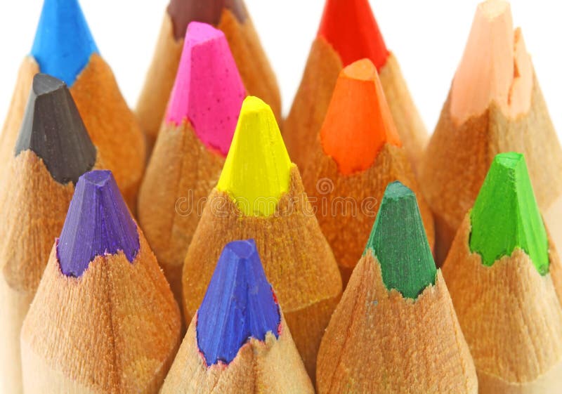 Close up of color pencils