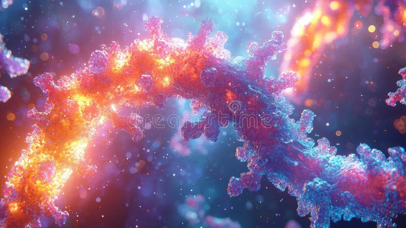 Close up of colorful abstract fractal design with intricate patterns and swirls vector illustration
