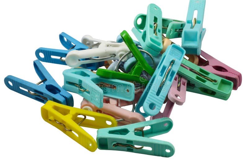 Colorful Plastic Clothespin Stock Image Image of green, clothing