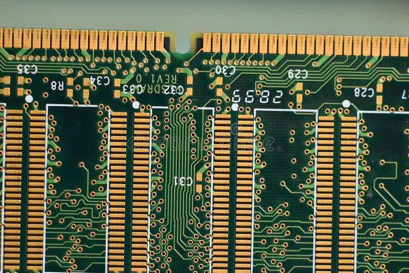 Close-up of Computer RAM Random Access Memory. royalty free stock photo