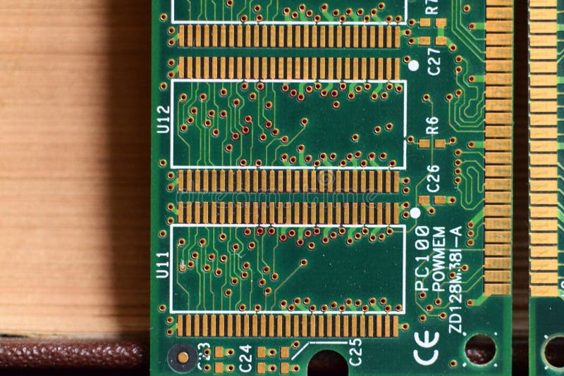 Computer RAM Random Access Memory and a book. stock photos