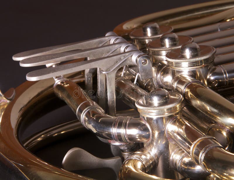 French horn on white stock image. Image of orchestra 19931801