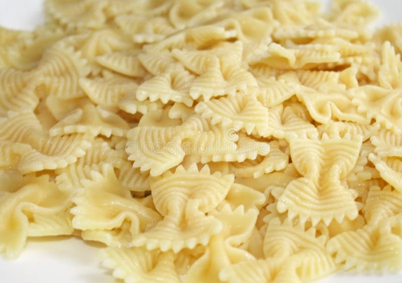 Close Up of Cooked Bowtie Pasta Stock Image Image of carbohydrates