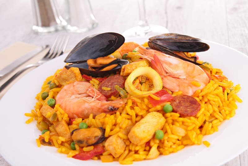 Paella stock photo. Image of dinner, squid, prepared 29781458
