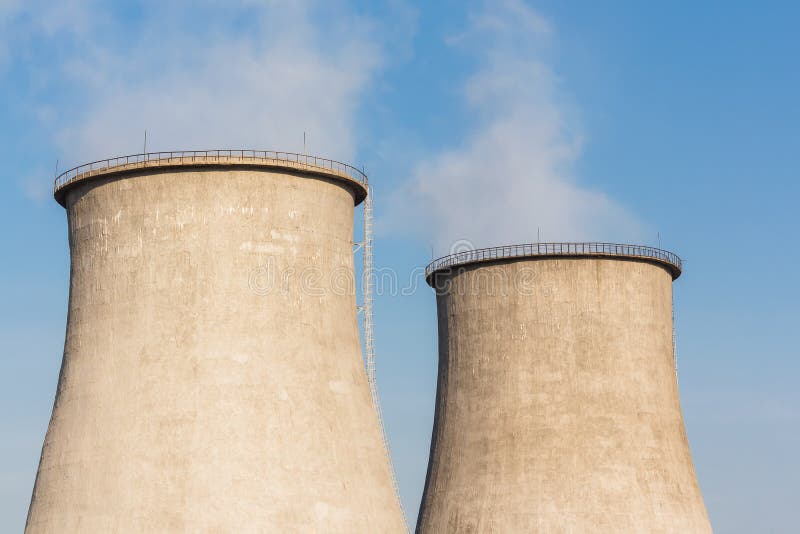 Close up of the cooling towers royalty free stock images